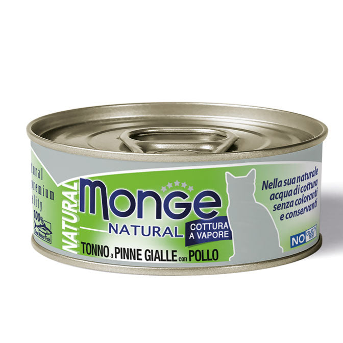 Monge Natural Tonno del Pacifico con Pollo 80gr Alimento umido per Gatti Monge Natural Tonno del Pacifico con Pollo 80gr Alimento umido per Gatti